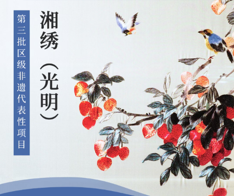 第三批区级非遗代表性项目  传统美术类&mdash;&mdash;湘绣（光明）
