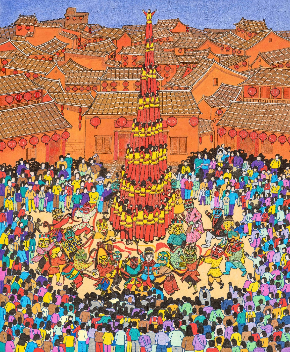 蔡咏申《岁除傩叠万民欢》江西