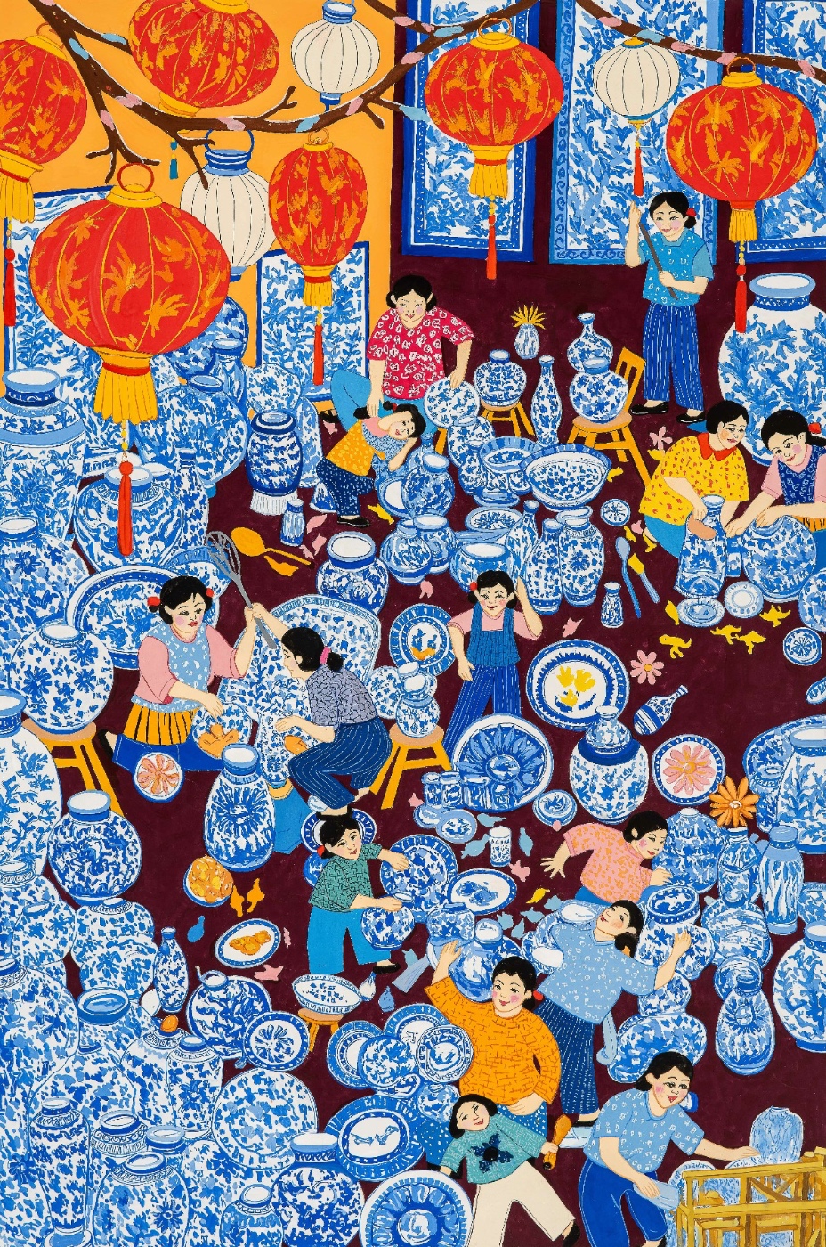 曾虎亮《红灯照见青花篮》湖南