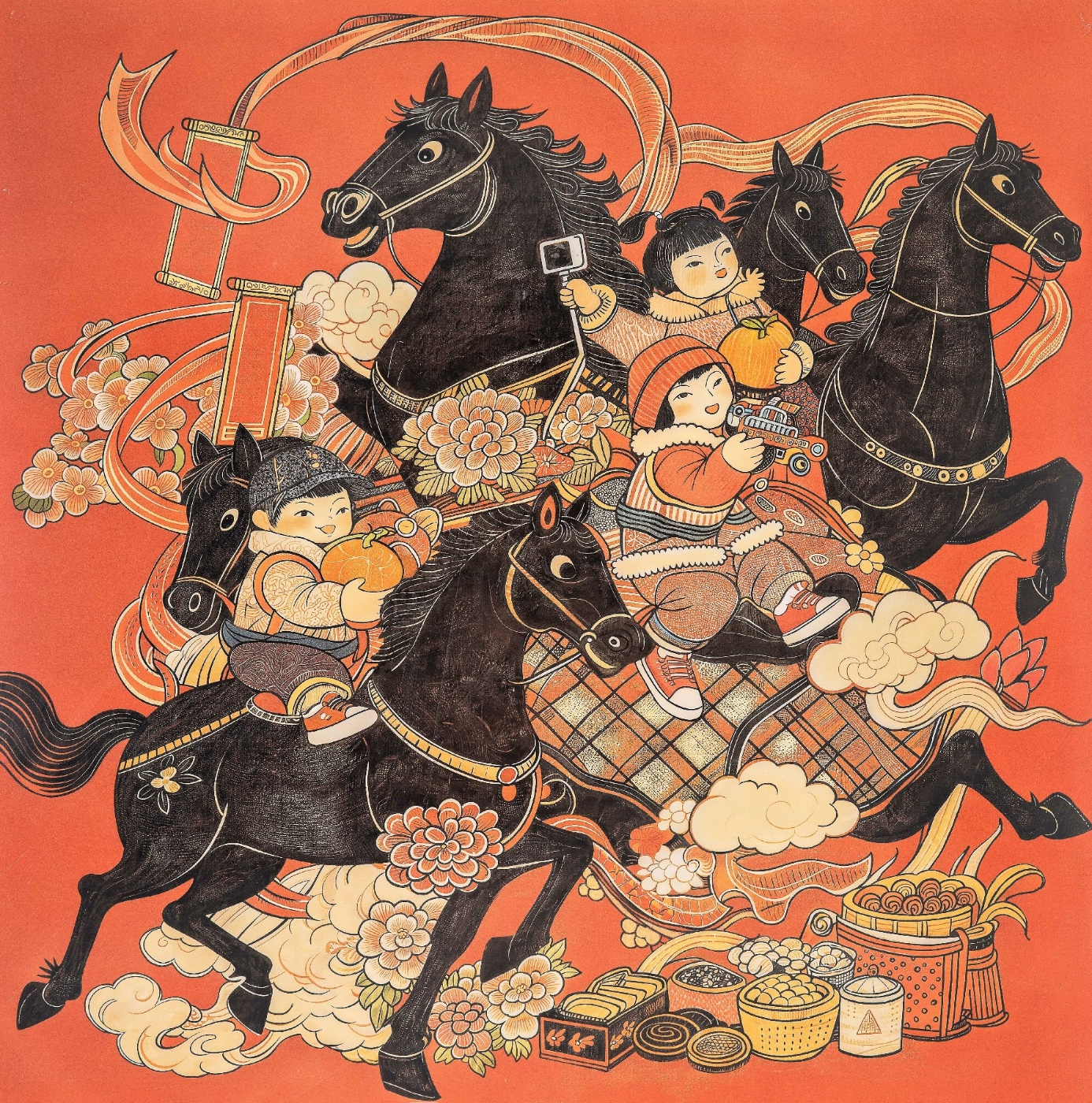 程希楠 许金《骑福迎春》云南