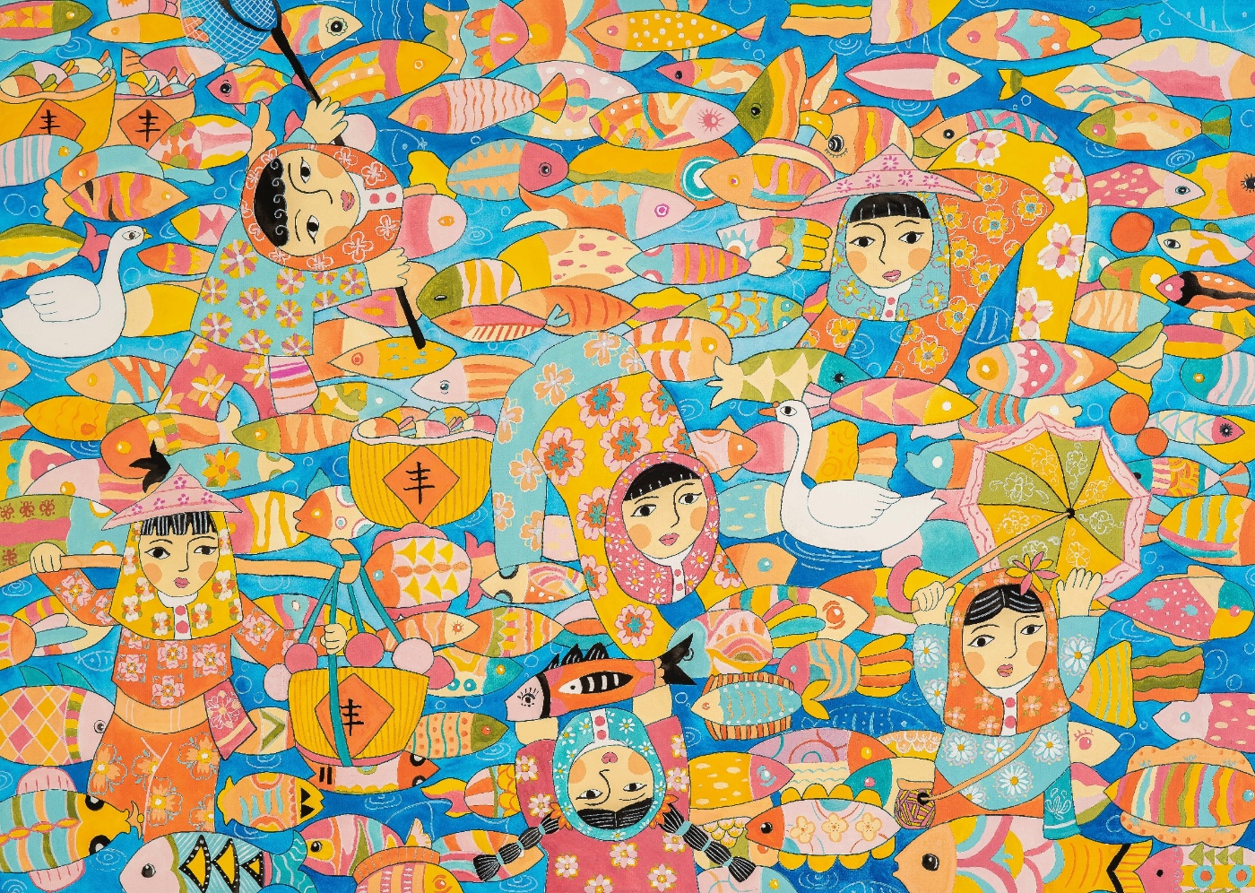 丁静雨《渔家丰景乐悠悠》广西