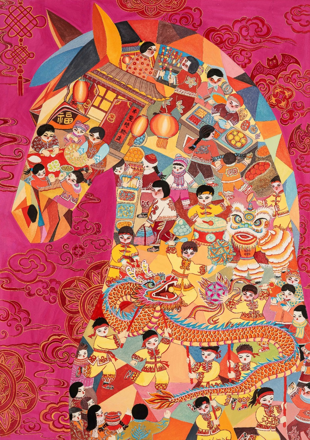 付小莲《瑞马迎春》广西