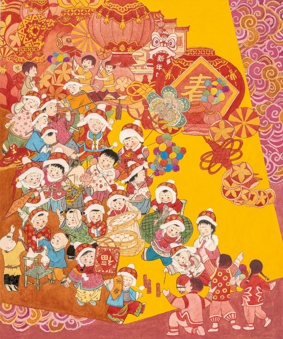 李海生 《福娃闹春》 山东