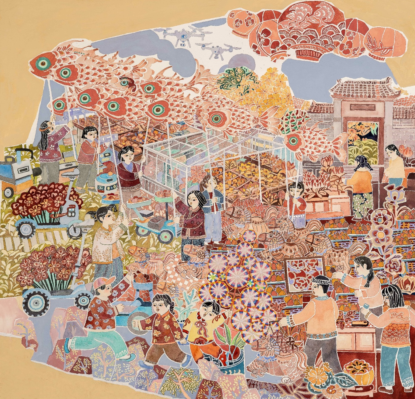 徐珩 《盈仓好物贺丰年》 重庆