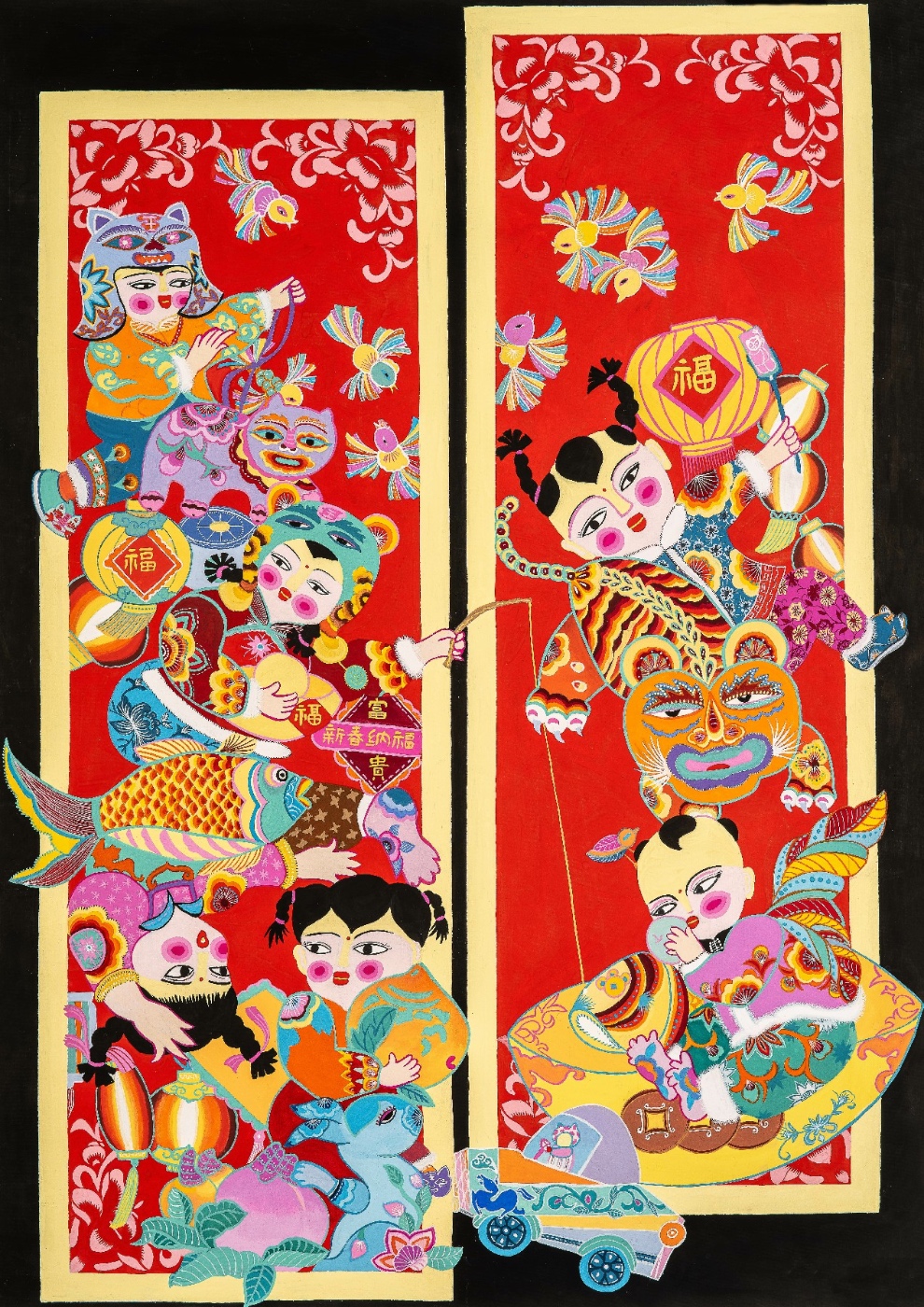 赵丽珺 《新春纳福童乐图》 甘肃