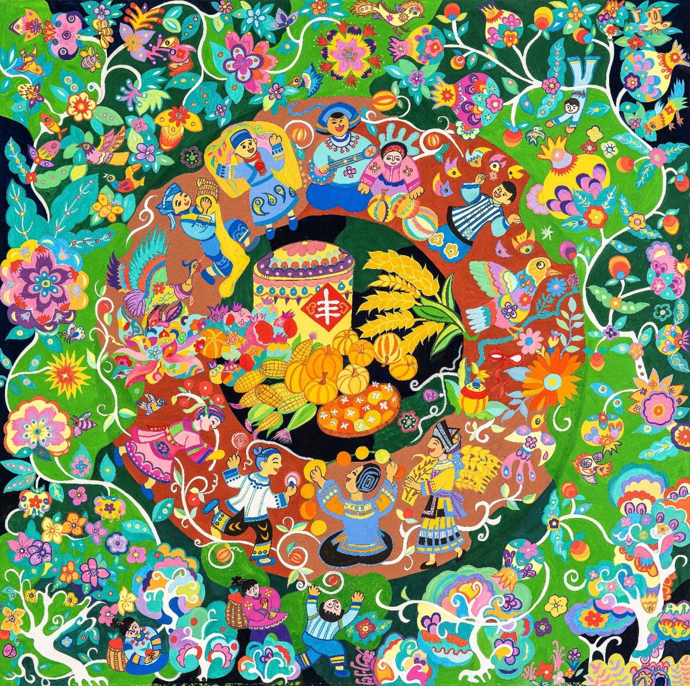 朱琳 《大地欢歌 丰收盛景》 云南