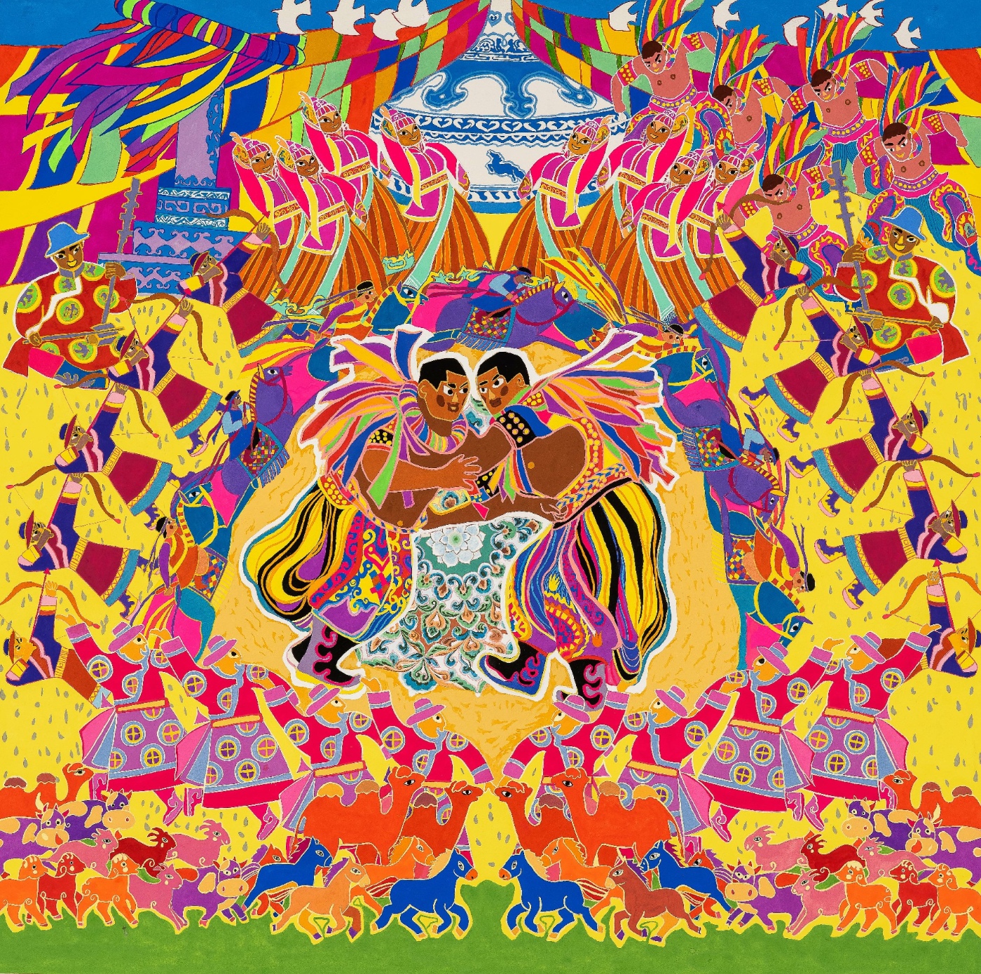 周志清 《欢歌跃马庆丰年》 内蒙古